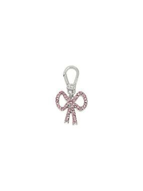 COACH Silvertone & Pink Swarovski Crystal Collectible Bow Charm